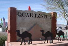 Quartzsite town sign