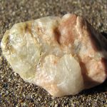 Granite with quartz and feldspar
