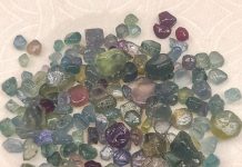 raw montana sapphires of varying colors