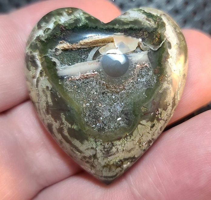 fallen tree thundereggs heart shaped cabochon