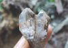 heart shaped herkimer diamond just dug from a vug