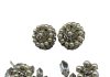 vintage costume jewelry pin and earrings set with faux pearls