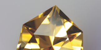 faceted citrine stone