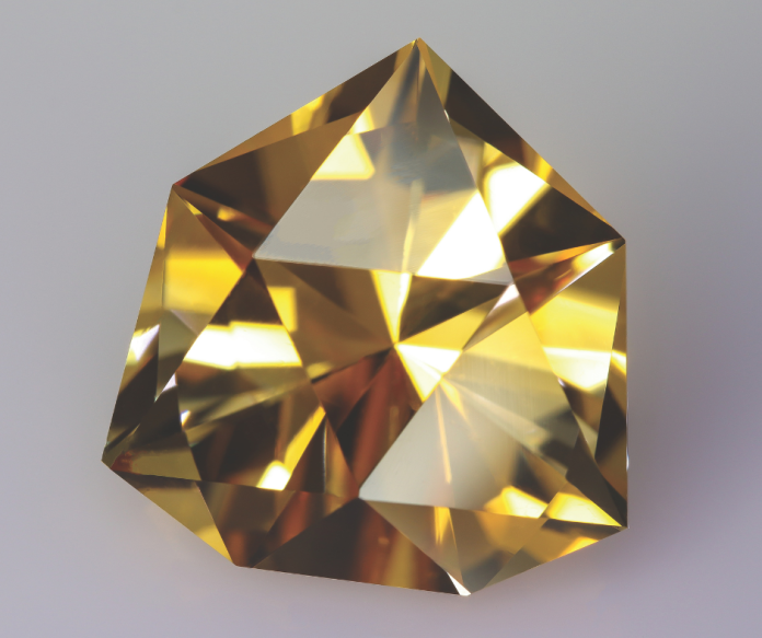 faceted citrine stone