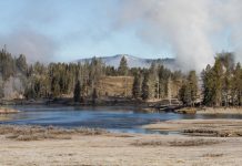 yellowstone river near Mud Volcano