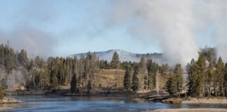 yellowstone river near Mud Volcano