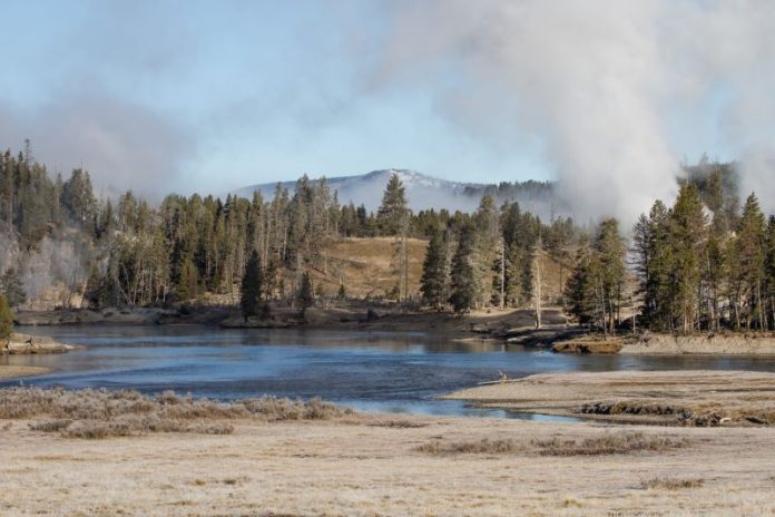 yellowstone river near Mud Volcano