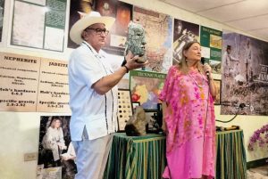 mary lou ridinger at the maya jade factory