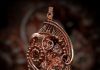 native copper nugget pendant made by Julie Park with a lapidary career in geology