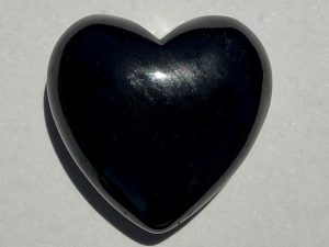 jet stone carved heart