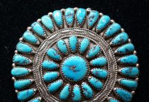 morenci turquoise navajo pin