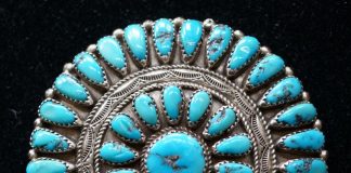 morenci turquoise navajo pin