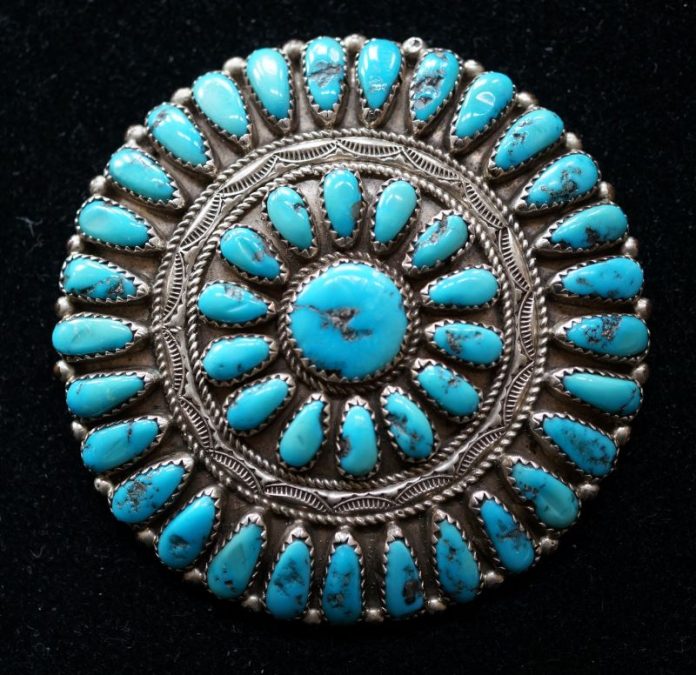 morenci turquoise navajo pin