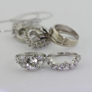 complete repurposed rings made from heirloom jewelry pieces