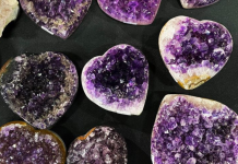 amethyst heart shaped stones