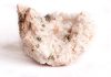 pink danburite rough on white background